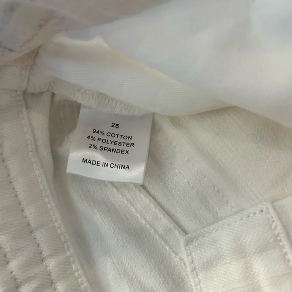 Johnny Was White High Rise Braided Wide Leg Jeans - Picture 13 of 13